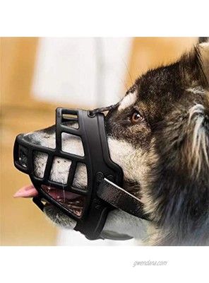 Umysky Soft Ultra Silica Gel Basket Dog Muzzle,Adjustable Breathable Safety Mouth Dog Muzzle for Small Medium Large Dogs. Biting Barking Chewing Training.