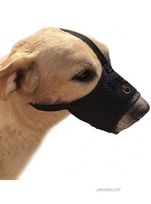 YAODHAOD Dog Muzzle Dogs Soft Breathable Nylon Mouth Cover Quick Fit Dog Muzzle with Adjustable Straps Prevent Biting and Screaming for Small Medium