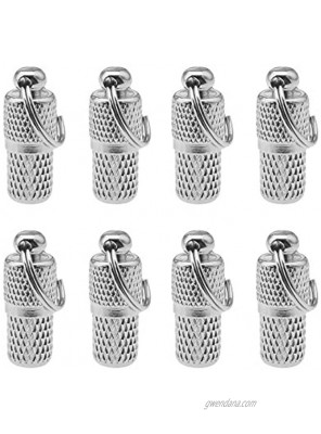 8x Anti-lost Pet ID Tags Barrel Tube Collars Name Address Identity Label Pendants Puppy Kitten Personalized Tag Silver