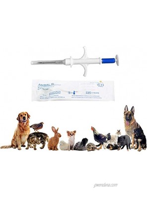 Backagin 20 10 5 1 Packs 2.12mm 1.4mm Dogs ID Microchip FDX-B ISO 11784 11785 Pet Cats Dogs Microchips RFID Glass Transponder Implant Kit for Pet Dog Cat with Syringe