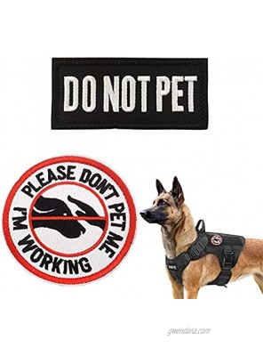 Dog Patches 2 Pcs Service Dog Patch Removable Service Dog Patches with Velcro Emotional Support Dog for Medium Large Dogs