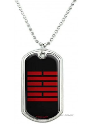 G.I. Joe Snake Eyes Logo Military Dog Tag Pendant Necklace with Chain