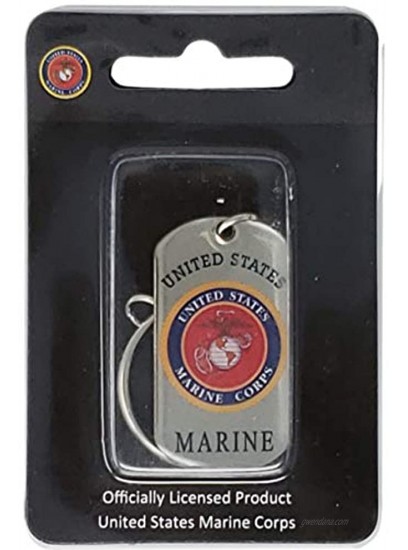 Ramsons Imports United States Marine Corps USMC Stainless Steel Military Dog Tag Keychain New