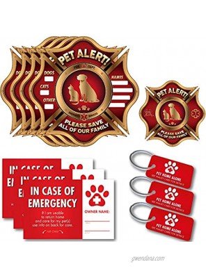 Vinyl Friend Pet Alert Stickers- FIRE Safety Alert and Rescue 5 Pack Save Your Pets encase of Emergency or Danger Pets in Home for Windows Doors Sign