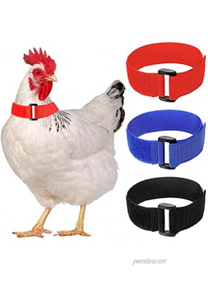 6 Pieces Anti Crow Rooster Collar Anti Noise Nylon Neck Belt Chicken Neckband to Prevent Chickens from Screaming Disturbing Neighbors