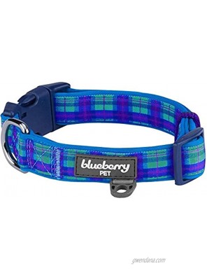 Blueberry Pet 7 Patterns Soft & Comfy Scottish Plaid Neoprene Padded Dog Collars
