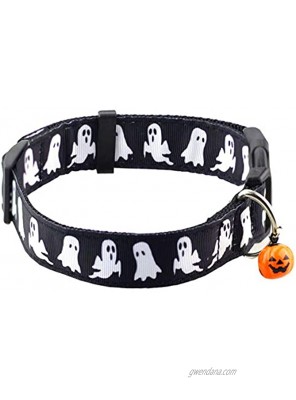 Bolbove Pet Adjustable Halloween Collar with Bell for Dogs