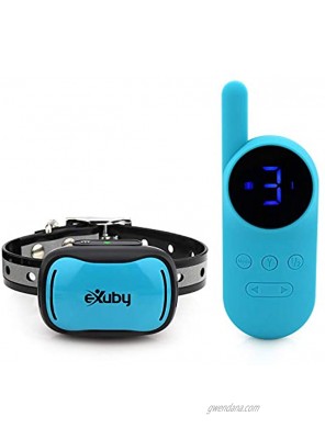 eXuby Tiny Shock Collar for Small Dogs 5-15lbs Smallest Collar on The Market Sound Vibration & Shock 9 Intensity Levels Pocket-Size Remote Long Battery Life Water-Resistant Teal