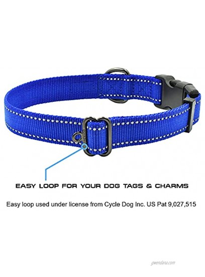 Max and Neo NEO Nylon Buckle Reflective Dog Collar We Donate a Collar to a Dog Rescue for Every Collar Sold
