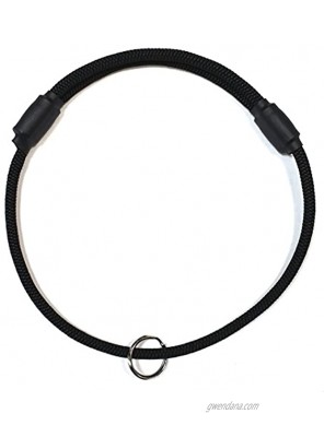 National Leash Thin Mountain Rope Dog ID Collar Black -Medium Size The Original Snickers Collar