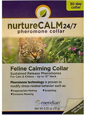 NurtureCALM 24 7 Feline Calming Pheromone Collar Upto 15" Neck