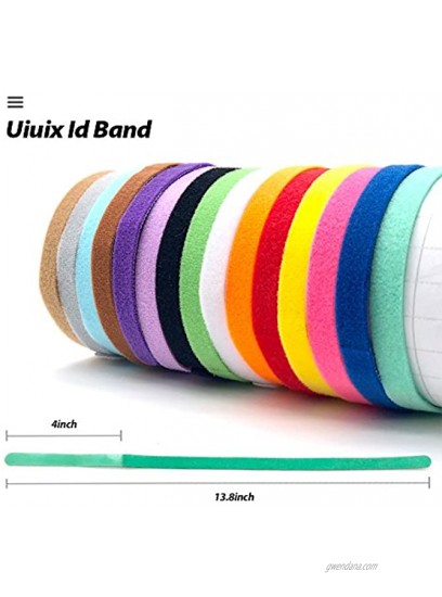 Puppy Whelping Collars Uiuix 15 Colors Puppy ID Collars Double-Sided Soft Adjustable ID Bands for Newborn Pet Dog Cat 15 Pcs