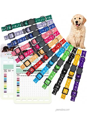 TAILGOO Adjustable Puppy Collars 12 Pack Super Soft Nylon Whelping Dog Collars Identification for Litter Personalized Dog Tags Breakaway Collar Safety for Newborn XS Small Puppies Pets