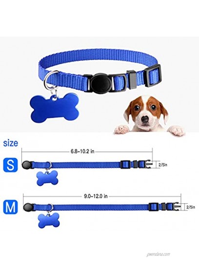 Upgraded Puppy Collars for Litter Puppy ID Collars Whelping Supplies Soft Nylon Breakaway Coloured Collars with 12 ID Tags and 6 Record Keeping Charts