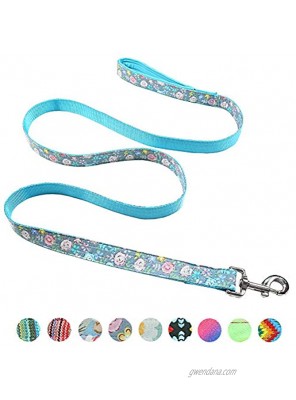6ft Strong Dog Leash in Floral Pattern,Heavy Duty Nylon Webbing Leashes for Large Dogs or Medium Dogs,New Pet Gift,Durable Puppy Training Lead