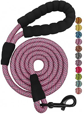 BTINESFUL 12+ Colors Heavy Duty Dog Leash 6 Foot by 1 4 and 1 2 Thick Rope Dog Leash for Small Medium Large Breeds Outdoor K9 Training Walking Hunting
