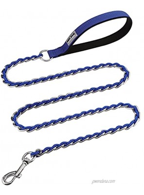 Chewy Dog Leash Dog Leash 5.2FT 4FT Heavy Duty Metal Dog Chain,Strong Comfortable Soft Padded Handle for Large Breed Dogs  Anti-Chewing for Medium Dog Chew Proof Suitable Walking