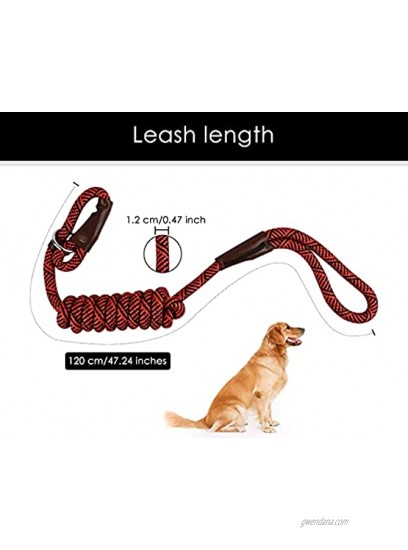 DS. DISTINCTIVE STYLE Dog Training Leash 6 Feet Rope Dog Leash Dog Slip Lead Dog Training Lead Red