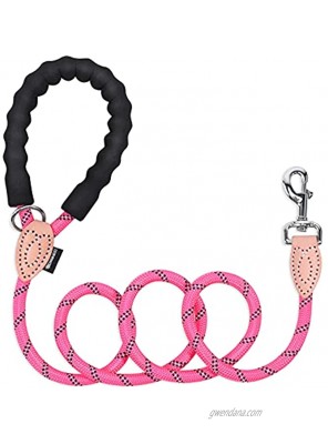 Grand Line Basic Dog Leash with Reflective Design Strong Pet Leash for Small Medium and Large Dogs with Padded Handle and Heavy Duty Metal Clasp- Dia. 1 2 inch 5 Ft Long