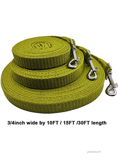 Hoanan Long Dog Leash 10FT 15FT 30FT Thick Nylon Military Style Tactical Dog Leash for Strong Small Medium Large Dogs Training Exploring Playing Backyard