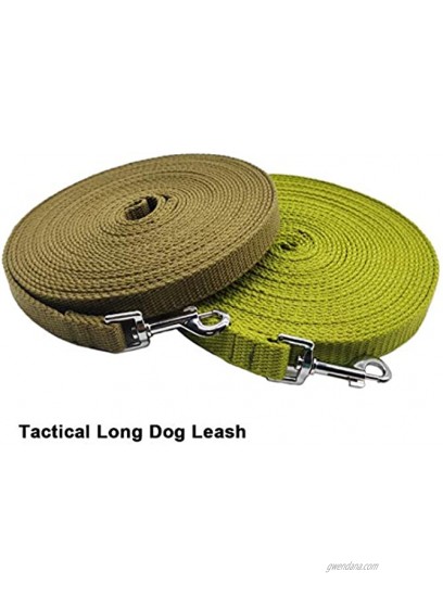 Hoanan Long Dog Leash 10FT 15FT 30FT Thick Nylon Military Style Tactical Dog Leash for Strong Small Medium Large Dogs Training Exploring Playing Backyard
