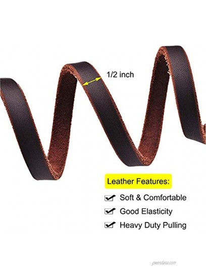 Leather Dog Leash Braided 4ft 6ft Heavy Duty Training for Large Medium Small Breed Dog Brown Standard Pet Leashes
