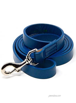 Logical Leather Dog Training Leash Full Grain Leather Lead for Large Dogs