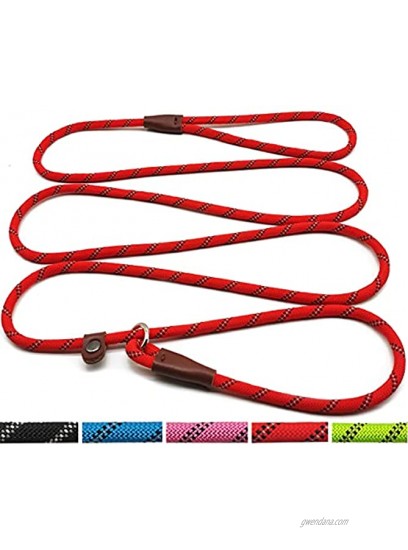 Mycicy 7Ft Slip Lead Dog Leash for Small Medium Dogs Heavy Duty Climbing Nylon Rope Slip Leash for Dog Control and No Pull Training