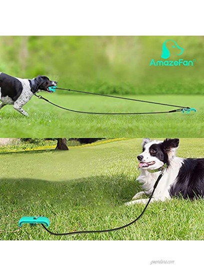AmazeFan Dog Stake Tie Out Cable and Pet Dog Chew Toy Set,Spiral Anchor Stake with Dog Stake Tie Out Cable and Toy Pet Molar Bite Toy for Small Medium Large Dogs Up to 120 lbs in Outdoor and Yard