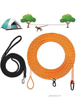 Dog Tie Out Cable for Camping Portable Overhead Trolley System for Dogs up to 200lbs，Dog Lead for Yard Camping Parks Outdoor Events