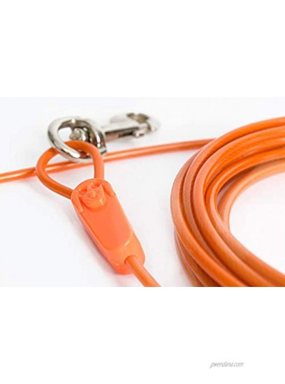 IntelliLeash Tie-Out Cables for Dogs up to 10 35 90 125 250 Pounds. Lengths from 12-100 Feet. 10 lbs 12 ft