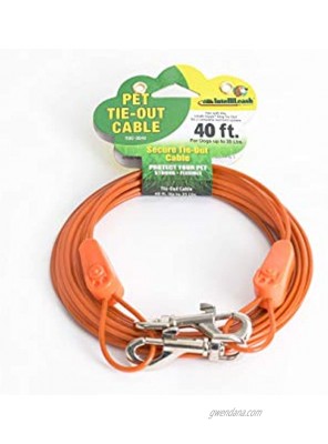 IntelliLeash Tie-Out Cables for Dogs up to 10 35 90 125 250 Pounds. Lengths from 12-100 Feet. 35 lbs 40 ft