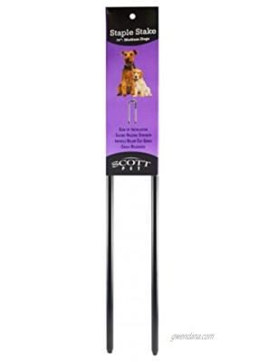 Scott Pet Staple Stake TIE-Out 24""" Silver