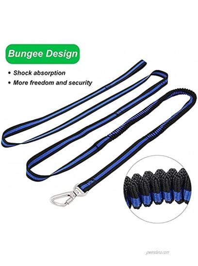 XiaZ Dog Tie Out Cable 100ft Dog Trolley Runner Cable for Dogs up to 250lbs Dog Lead for Yard Camping Outdoor with 8 Ft Nylon Bungee Runner Cable Sling to Protect Trees