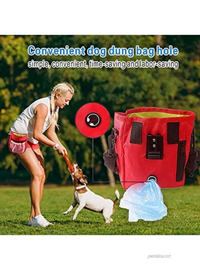 JECIKELON Pet Dog Treat Pouch Puppy Training Bag Multi-Function Built-in Poop Dispenser Set for Dogs&Cats with Metal Clip,Waist Belt,Shoulder Strap
