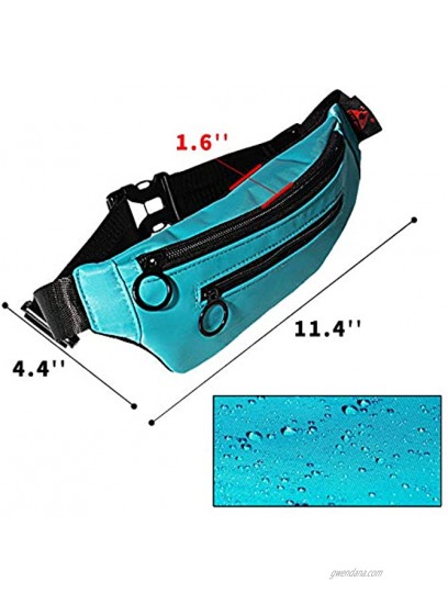PLAYKING Fanny Pack Waist Bag For Men Women Soft Polyester Lightweight With Phone Hole And Adjustable Strap For Outdoor Running Traveling 15 Color Black
