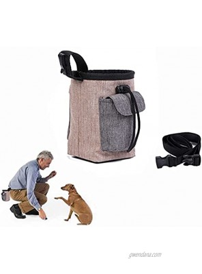 QeeHeng Dog Treat Bag,Dog Treat Pouch Pets Snack Bag Training Pouch for Carrying Kibble Snacks Toys with Adjustable Waist Belt and Poop Bag Dispenser