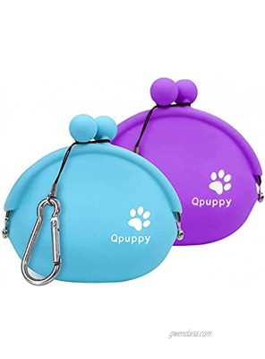 QPZ Ordinary Dog Treat Training Pouch Fashion Portable Small Dog Training Treat Pouch Treat Pouches for pet Training Coin Purse Silicone Coin Pouch Key Case