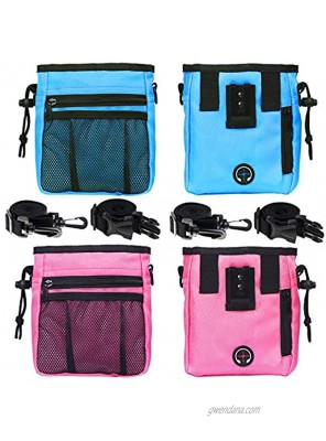 STMK 2 Pack Dog Treat Pouch Dog Training Treat Pouch with Waist Shoulder Strap 3 Ways to Wear Easily Carries Dog Toys Kibble Treats Ideal for Dog Walking Dog Training Puppy Training