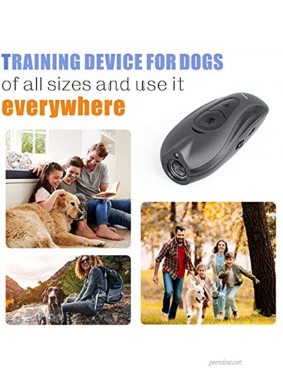 Anti Barking Device Rechargeable Ultrasonic Bark Control Device- Dog Braking Control Deterrent 2 in 1 Handheld Dog Training Device Repeller Stop Barking Device with LED Indicator and Wrist Lanyard…