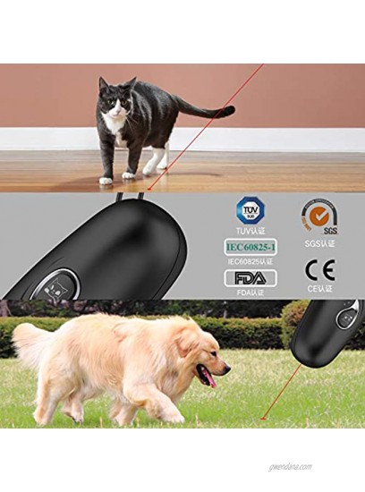 GSmade Dog Barking Deterrent Devices Dog Trainer Built-in 700mhA Rechargble Battery Fixed Variable Frenquency Mode Dog Barking Control Devices Light Spot Reactive Toy for Kitty and Puppy …