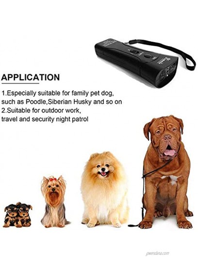 Handheld Anti Barking Device & Ultrasonic Dog Bark Repellent Training Multi-Functions Pet Anti-Barking Silent Commands with LED Flashlight for Safety,Outdoor,Walking,Dog Trainer 100% Pet & Human Safe