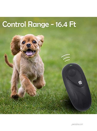 Latest Bark Control Device Ultrasonic Dog Anti Barking Deterrent Variable Frequency 2 in 1 Safe Sonic Training Tool 16.4 Ft Control Range Handheld Trainer for Small Medium Large Dogs Black