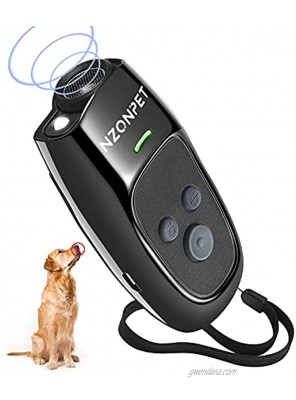 nzonpet Anti Barking Device Ultrasonic 3 in 1 Dog Barking Deterrent Devices 3 Frequency Dog Training and Bark Control Device 16.4Ft Range Rechargeable with LED Light