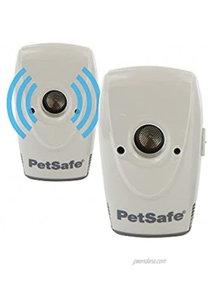 PetSafe Multi-Room Indoor Dog Bark Control Ultrasonic Device to Deter Barking Dogs No Collar Needed Up to 25 ft Range Automatic Anti-Bark Pet System White 2 Pack