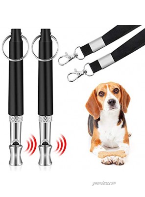 Bcyajdi Dog Whistle Ultrasonic Dog Training Whistles with Adjustable Pitch Frequencies Silent Dog Whistles for Recall Stop Barking Dog Training 2 Pack
