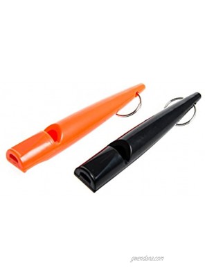 Benbulben Twin Pack of Professional High Pitch Plastic Dog Whistle for Recall Training Complete with 2 PCS Whistles Lanyards and Keyrings