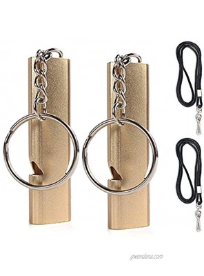 Dog Whistle Dog Training Whistles with Lanyard Double Tubes and Keychain 2 Packs Security Survival Whistle for Dog Training
