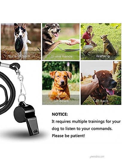 Dog Whistle with Free Lanyard Stainless Steel Effective Way of Training Professional Dog Whistles to Stop Barking