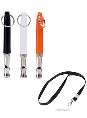 Johiux 3Pack Dog Whistle Dog Whistle to Stop Barking Adjustable Pitch Ultrasonic Dog Whistle Training Tool with 1 Free Lanyards.